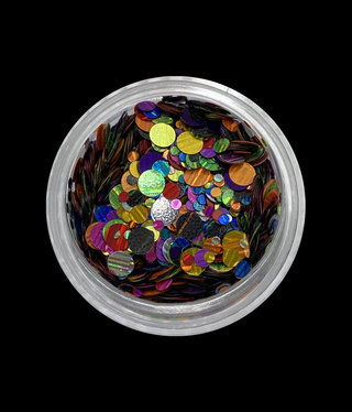 Magpie Circle Rainbow Holo Shape Pot