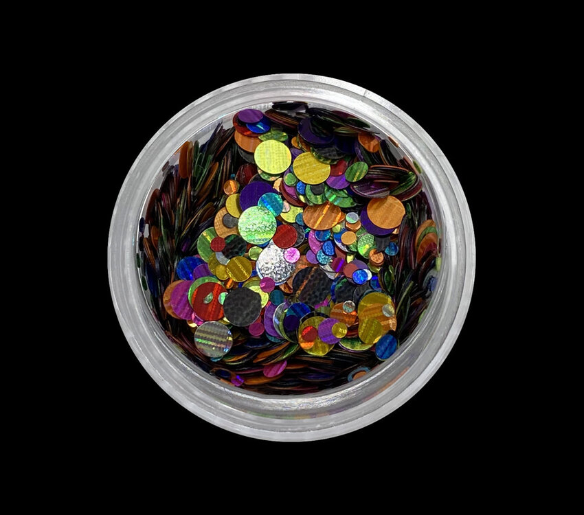 Magpie Circle Rainbow Holo Shape Pot