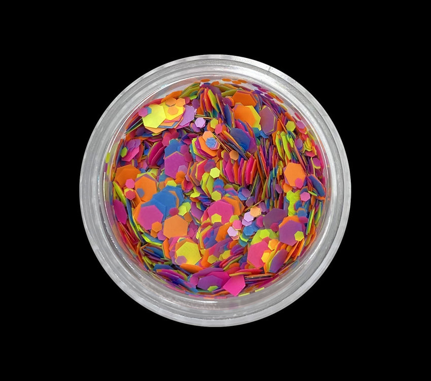 Magpie Hexagon Neon Mix Shape Pot