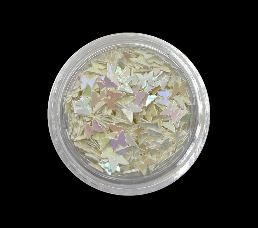Magpie Butterfly White Shape Pot