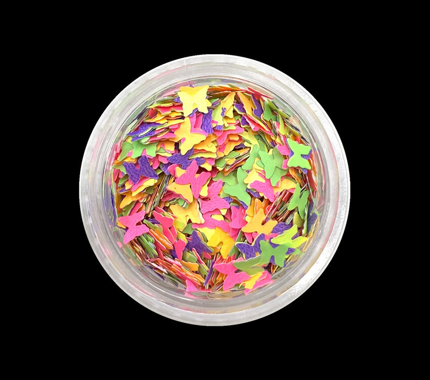 Magpie Magpie Shape Pot Butterfly Neon Rainbow