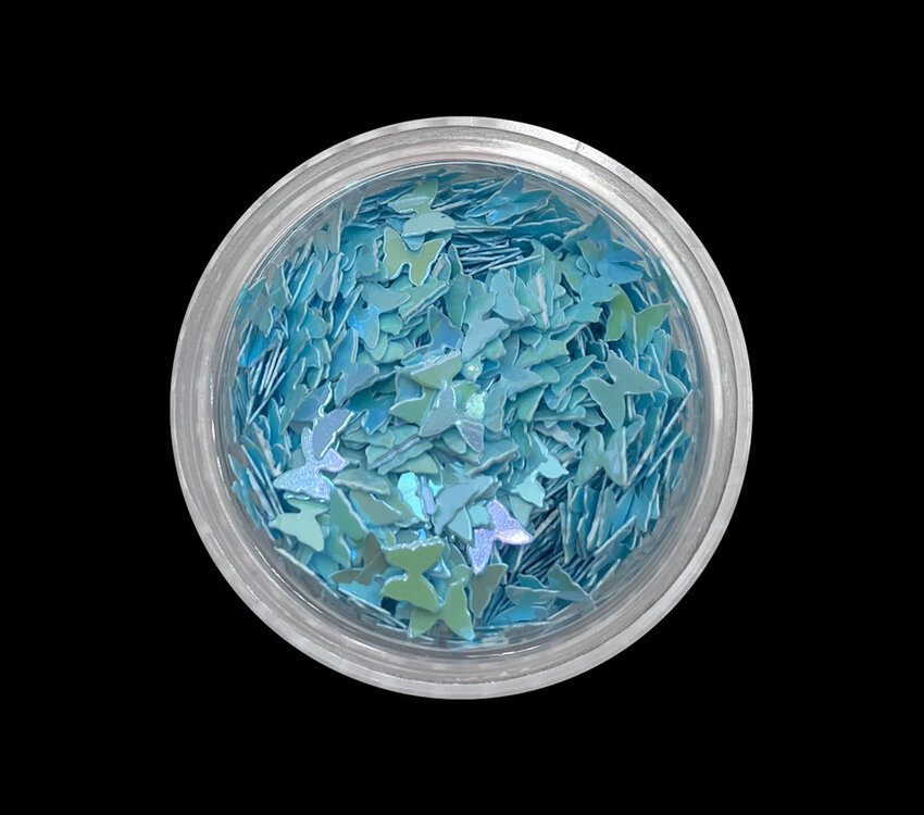 Magpie Butterfly Blue Shape Pot