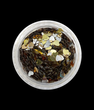 Magpie Pot Hearts Gold/Silver