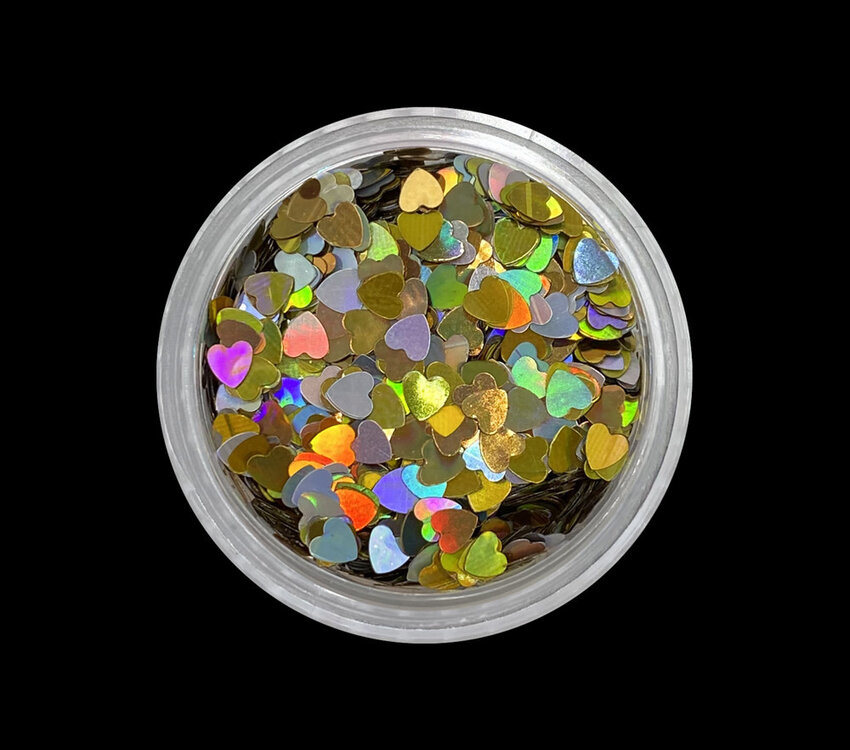 Magpie Hearts Silver Gold Holo Shapes