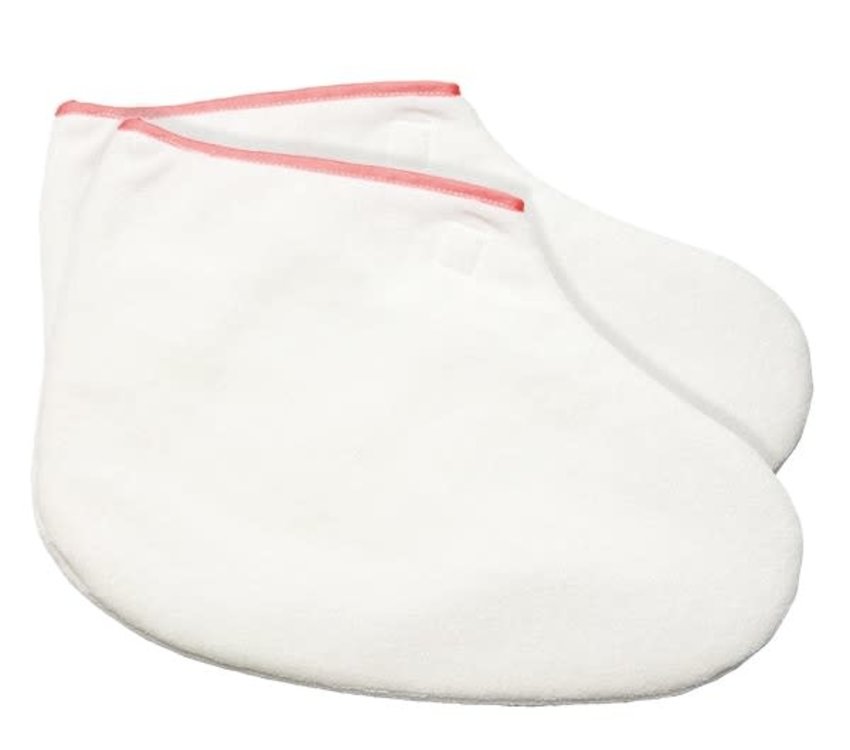Terry Cloth White Booties 2pcs