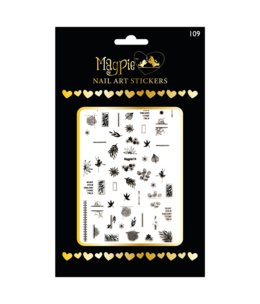Magpie 109 Black Stickers