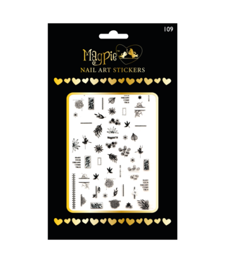 Magpie 109 Black Stickers