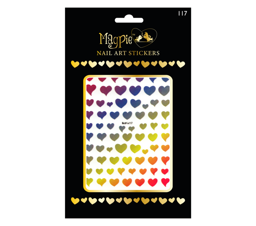 Magpie 117 Rainbow Heart Stickers