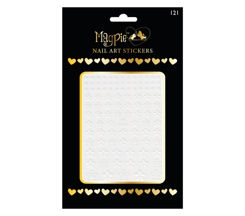 Magpie 121 White Flower Stickers