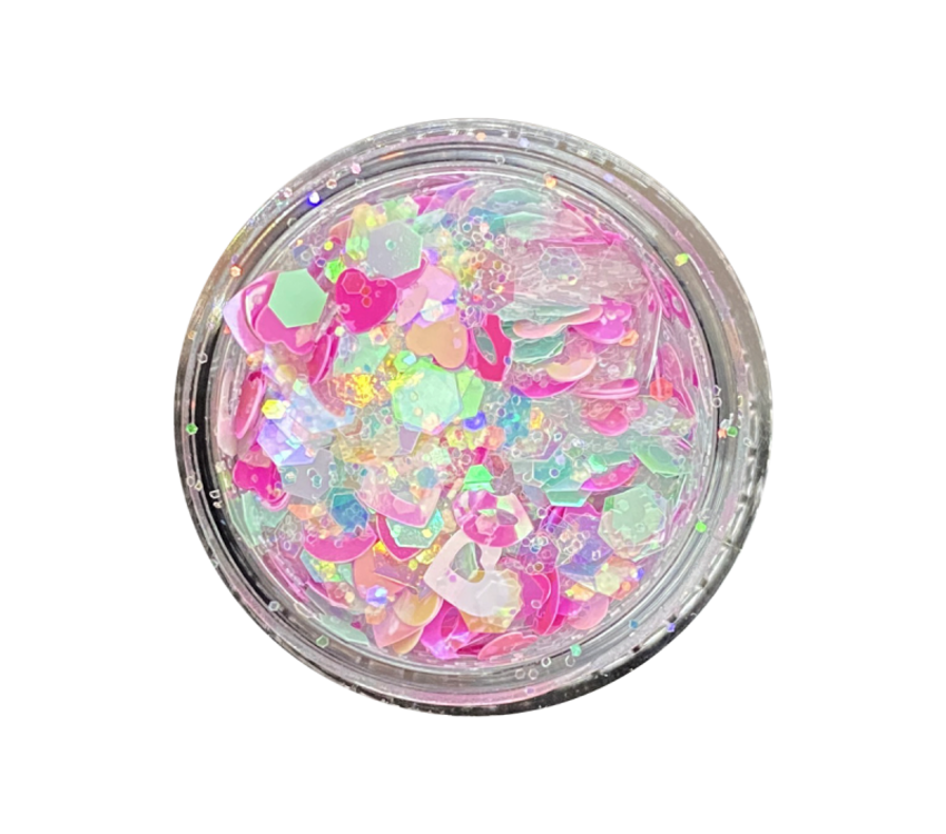 Magpie Pink Heart Confetti Shape Pot