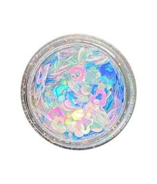 Magpie Blue Heart Confetti Shape Pot