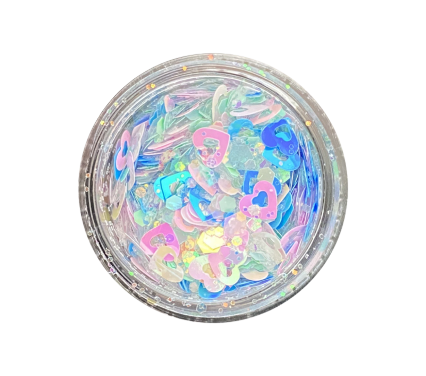 Magpie Blue Heart Confetti Shape Pot