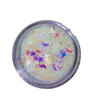 Magpie Iridescent Moon & Stars Shape Pot