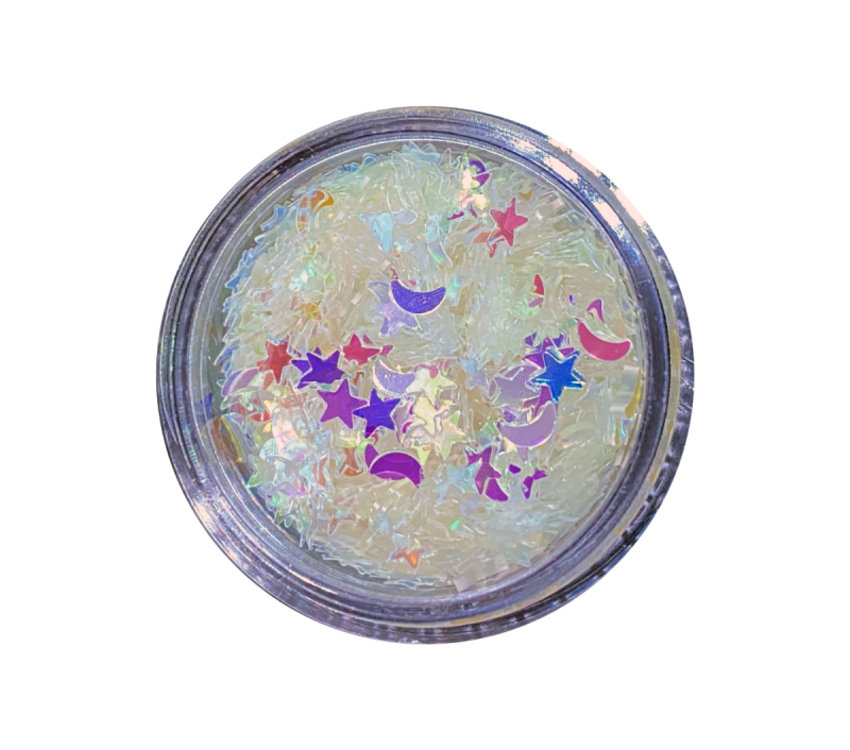 Magpie Iridescent Moon & Stars Shape Pot