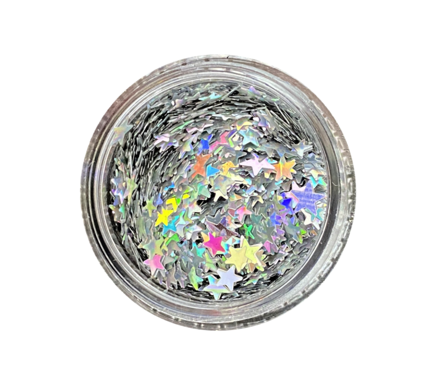 Magpie Silver Holo Moon & Stars Shape Pot