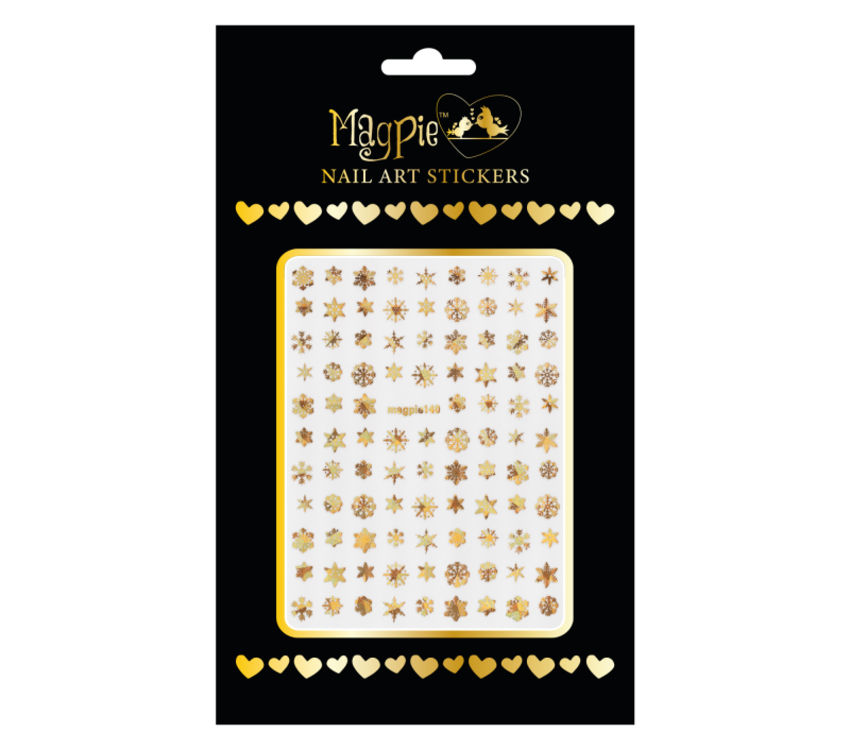 Magpie 140 Gold Holo Snowflake stickers