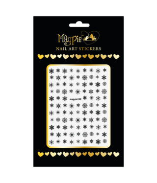 Magpie 140 Black Snowflake stickers
