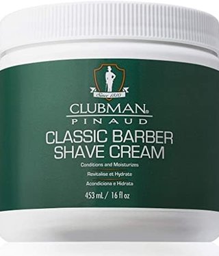 Clubman Classic Barber Shave Cream Non Aerosol 16floz
