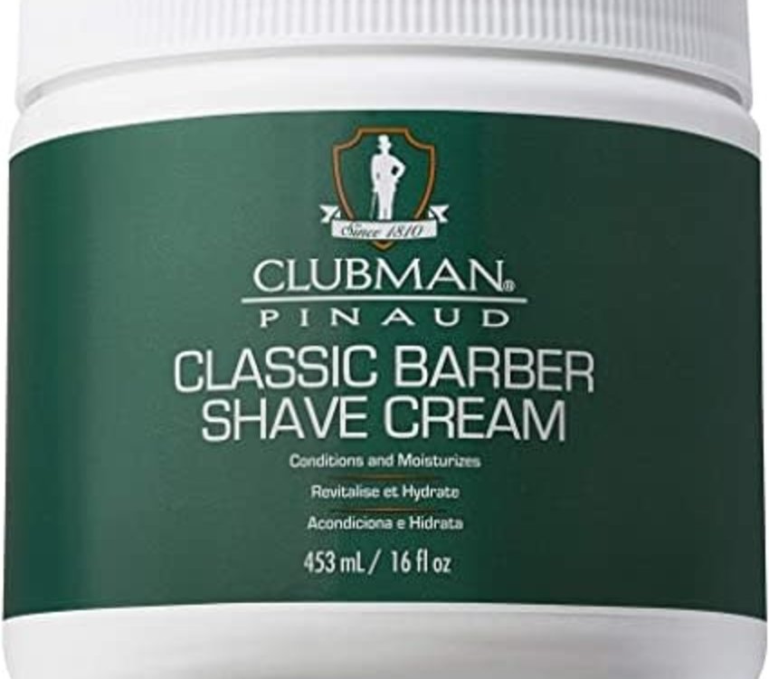 Clubman Classic Barber Shave Cream Non Aerosol 16floz