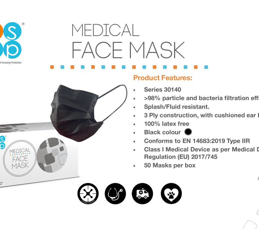 Face Masks 50 pcs Black