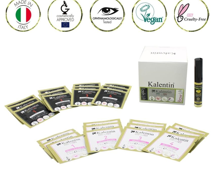 Kalentin Lash lift and brow lamination sachets set