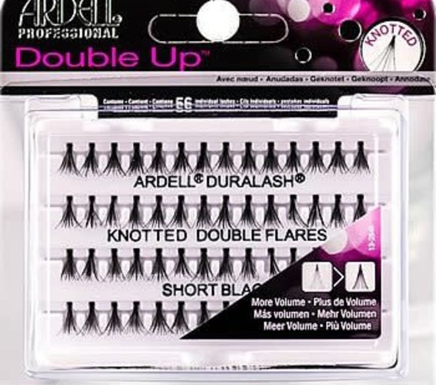 Ardell Double Up  Short Black Knotted Double Flare