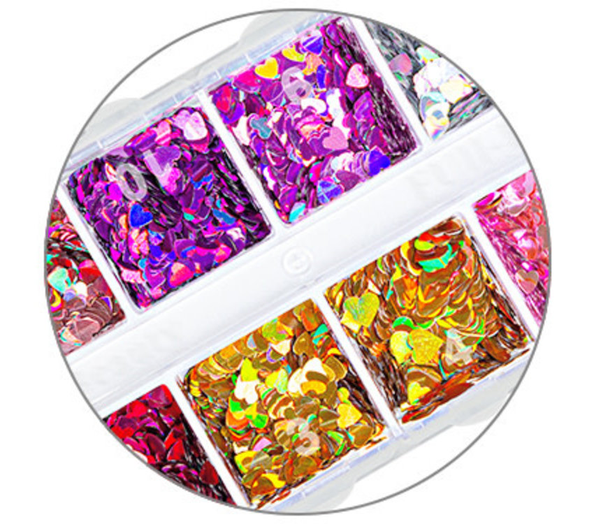 Nail Art Hearts Tray MO5