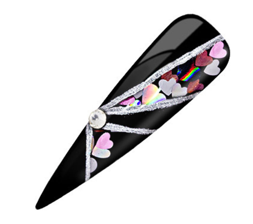 Nail Art Hearts Tray MO5