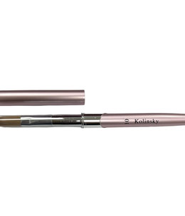 Kolinsky Acrylic Brush #10 Pink with Lid