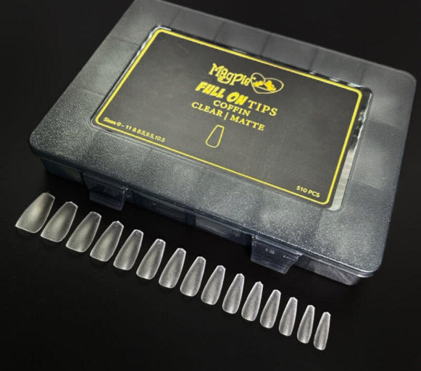 Magpie FULL ON TIPS COFFIN Clear | Matte