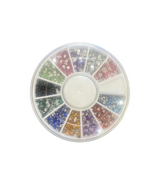 Rhinestone Wheel Colored Crystals