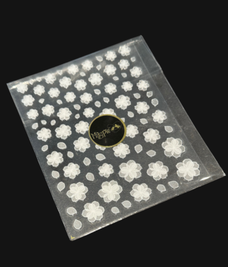 Magpie 196  STICKER white floral