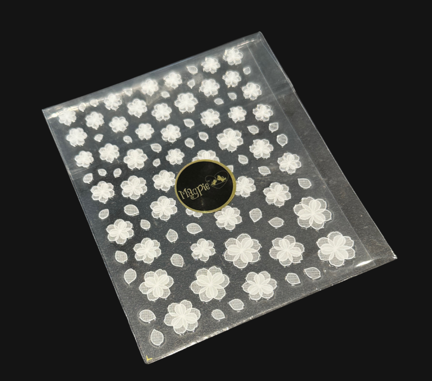 Magpie 196  STICKER white floral