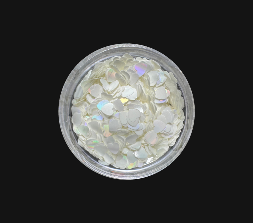 Magpie White Holo Hearts Shape Pot