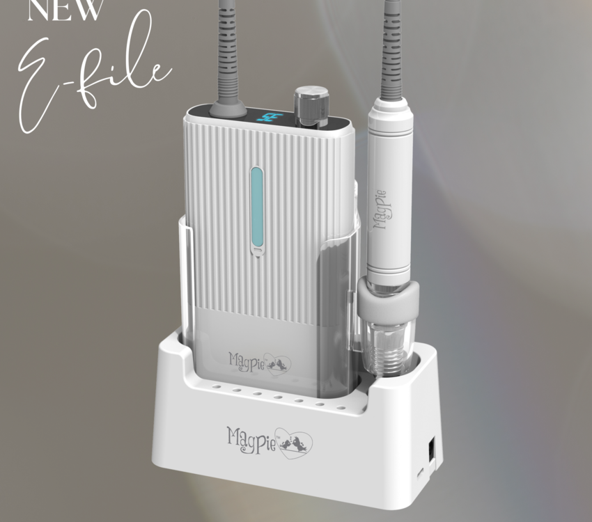 Magpie Rechargeable  E-File White with stand