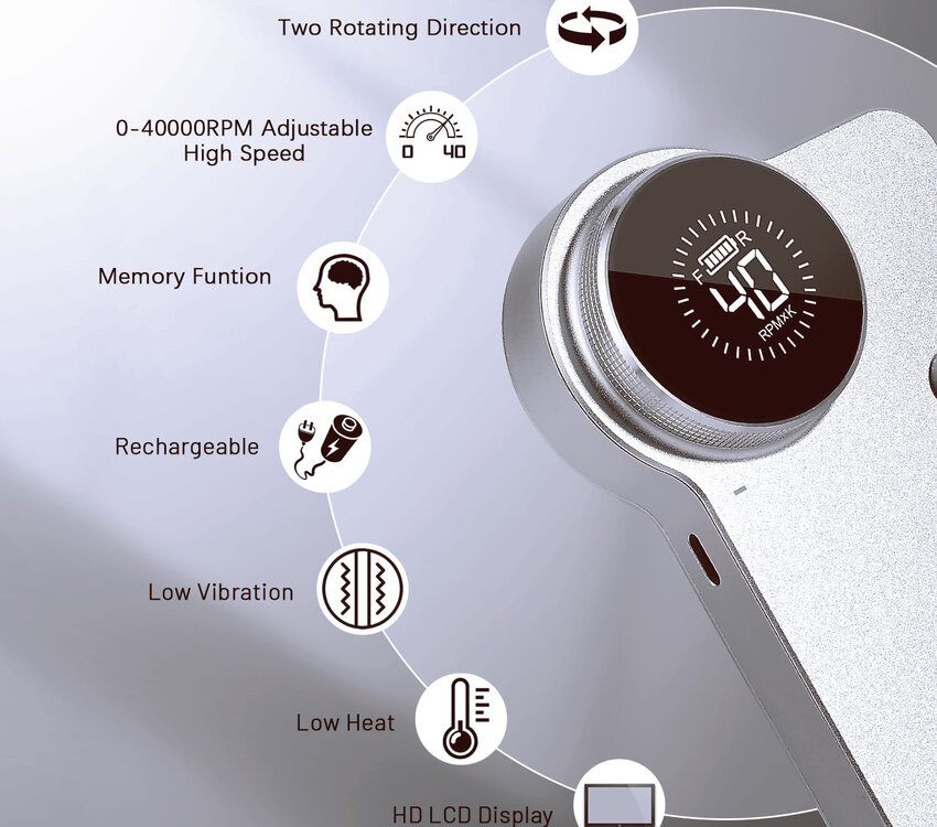 NSI Supreme Nail Drill Brushless & Cordless