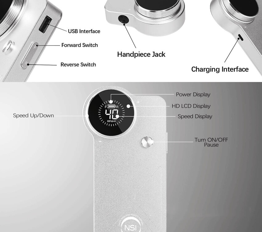 NSI Supreme Nail Drill Brushless & Cordless