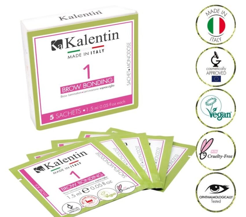Kalentin Brow Lamination - Brow Bonding  Single Dose Sachet 1.5ml - Pack of 5