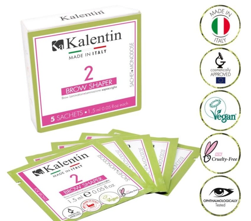 Kalentin BROW LAMINATION SHAPER SINGLE-DOSE SACHETS 1.5ml - Pack of 5