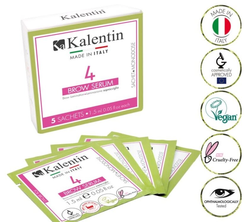 Kalentin BROW LAMINATION SERUM SINGLE-DOSE SACHETS 1.5ml - Pack of 5