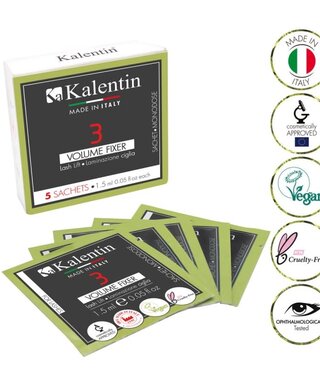 Kalentin VEGAN Lash Lift Volume Fixer 3 Single-Dose-Sachet 1.5ml - Pack of 5