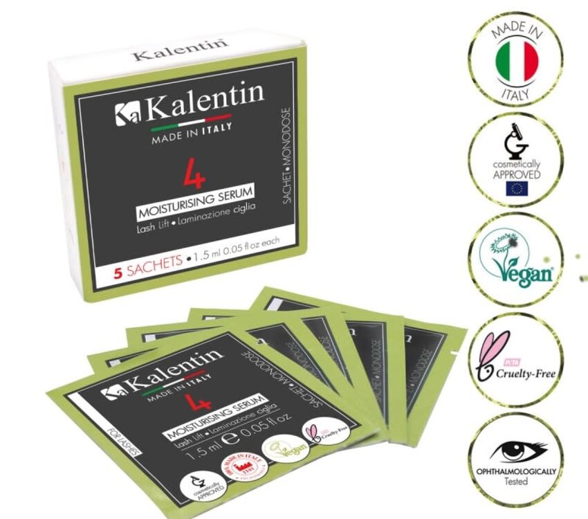 Kalentin VEGAN LASH LIFT MOISTURISING SERUM SINGLE-DOSE SACHETS 1.5ml - Pack of 5