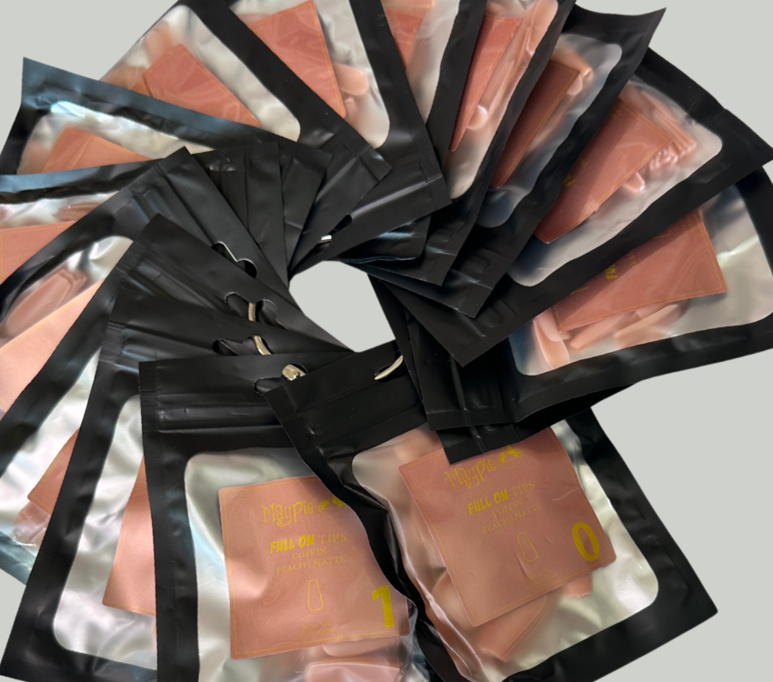 Magpie Full On Tips Refills COFFIN | PEACH | MATTE 50pk