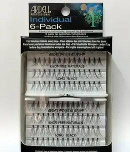 Ardell ARDELL Individuals Knot-Free, Long, Black 6pk