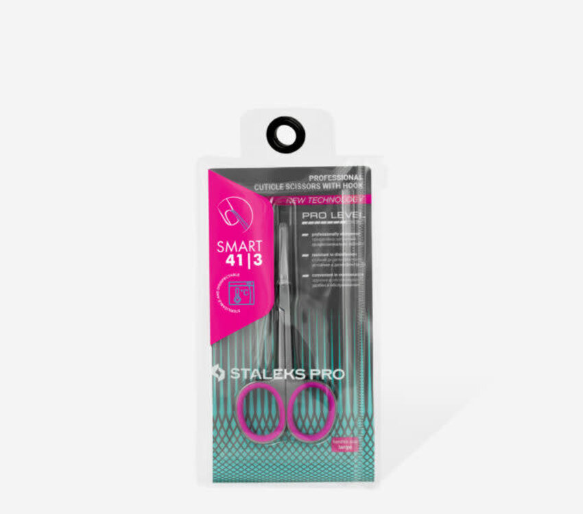 Staleks Professional cuticle scissors with hook SMART 41 TYPE 3