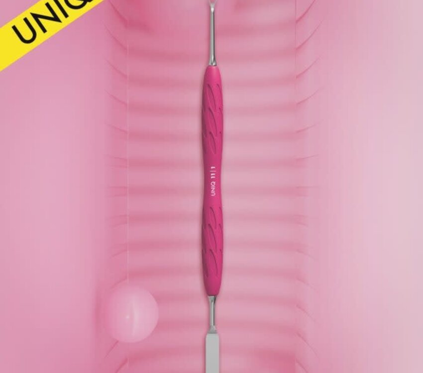 Staleks Manicure pusher Gummy with silicone handle UNIQ 11 TYPE 1 (straight flat and loop pusher)
