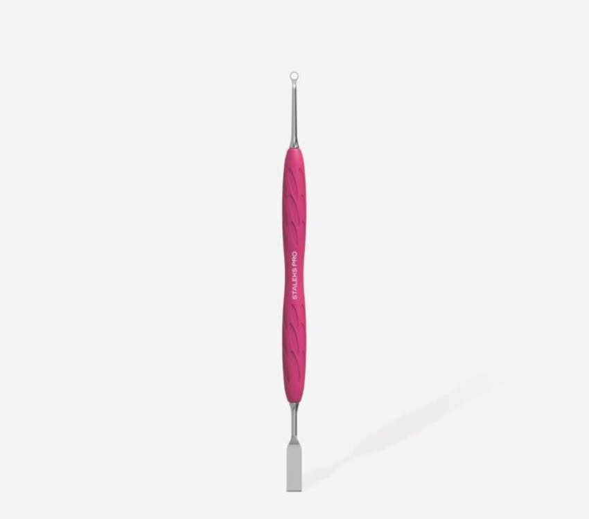 Staleks UNIQ 11 TYPE 1 Manicure Pusher Gummy - Silicone Handle (straight, flat and loop)