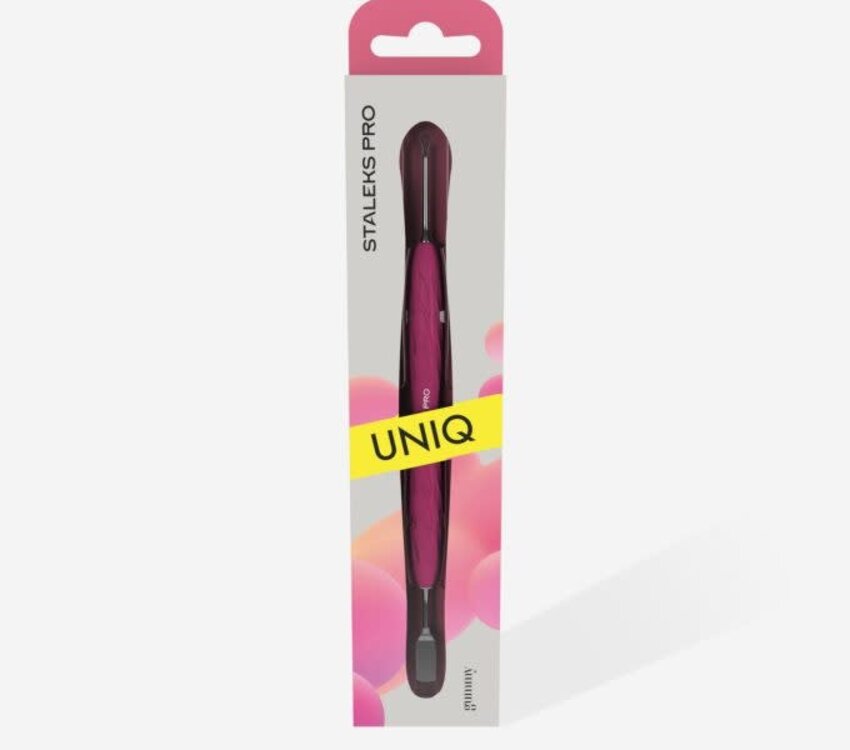 Staleks UNIQ 11 TYPE 1 Manicure Pusher Gummy - Silicone Handle (straight, flat and loop)