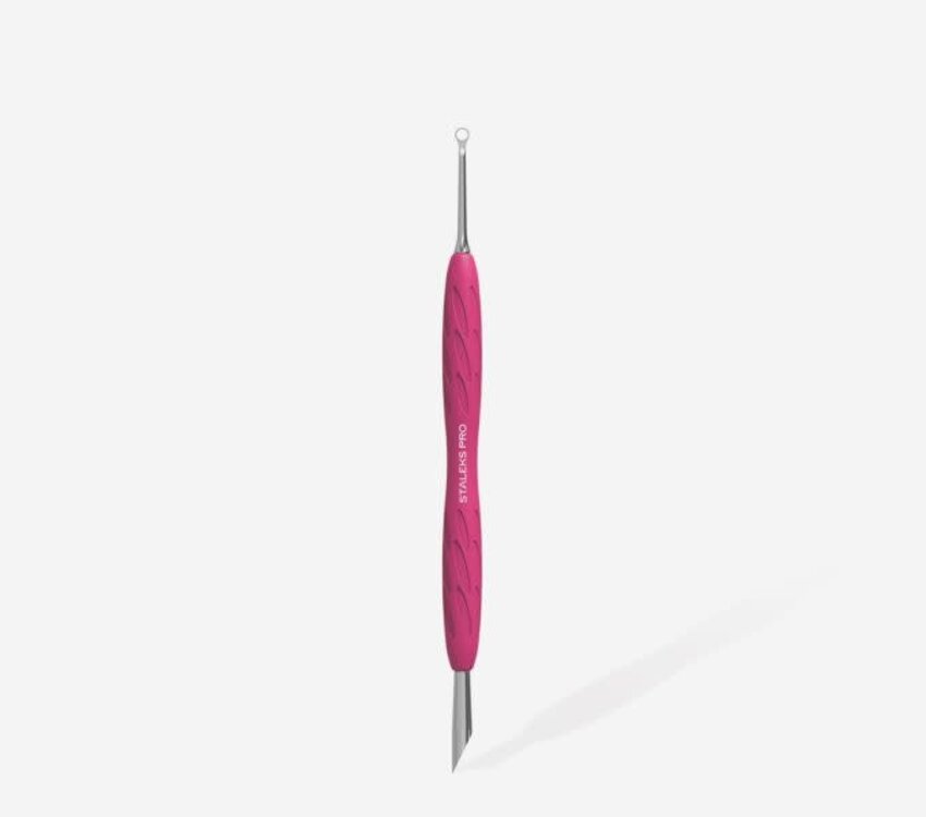 Staleks UNIQ 11 TYPE 2 Manicure Pusher Gummy - Silicone Handle  (beveled and loop)