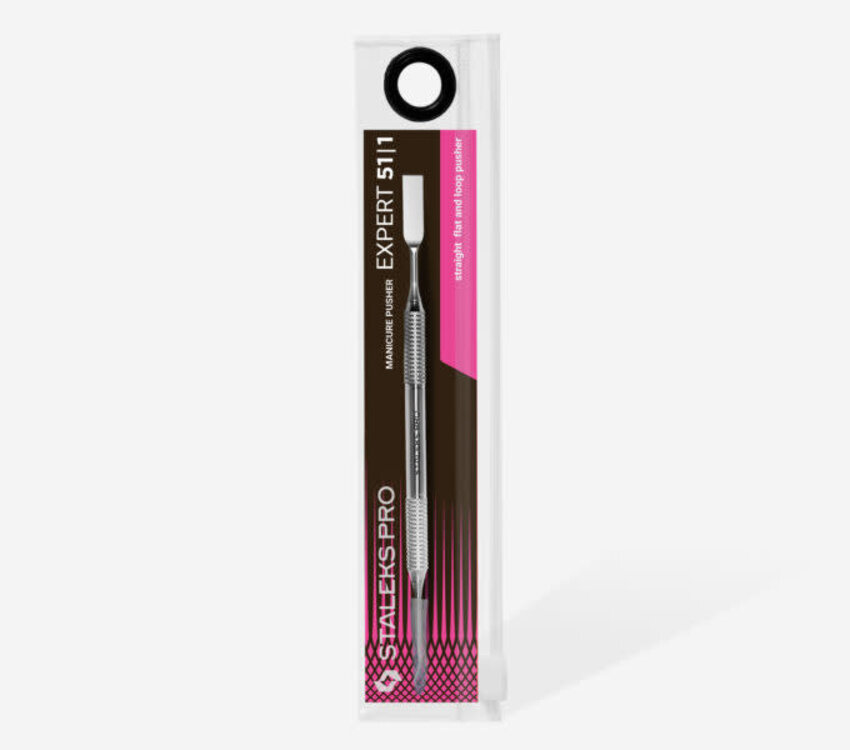 Staleks Pro Manicure Pusher EXPERT 51 / 1 (straight flat and loop pusher)